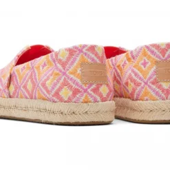 Toms Alpargata Rope 2.0 Rosa Geometrie-Muster Espadrille