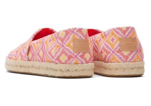 Toms Alpargata Rope 2.0 Rosa Geometrie-Muster Espadrille