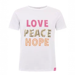 Zwillingsherz T-Shirt Love Peace Hope