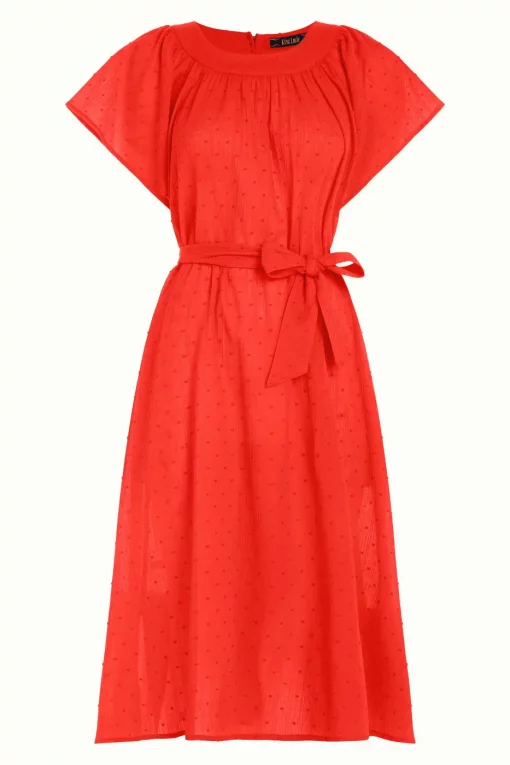King Louie Talia Dress Verano Fire Red – Bild 4