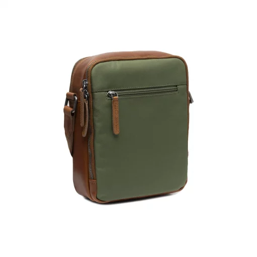 Leder Umhängetasche Arendal cognac olivgrün – Bild 2