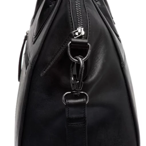 Leder Umhängetasche Marsala Schwarz – Bild 3
