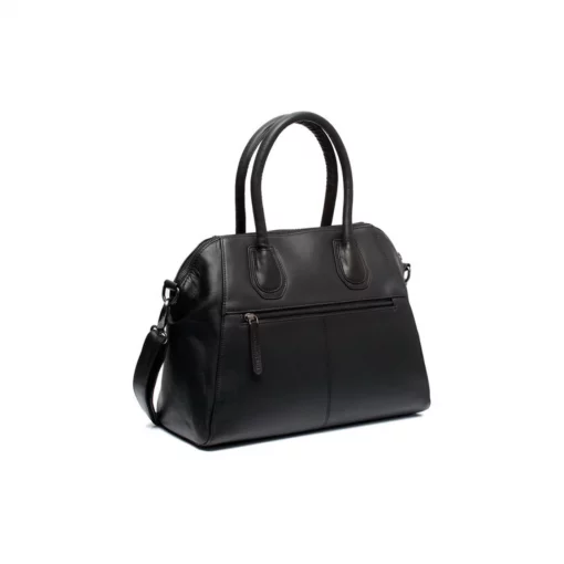 Leder Umhängetasche Marsala Schwarz – Bild 2