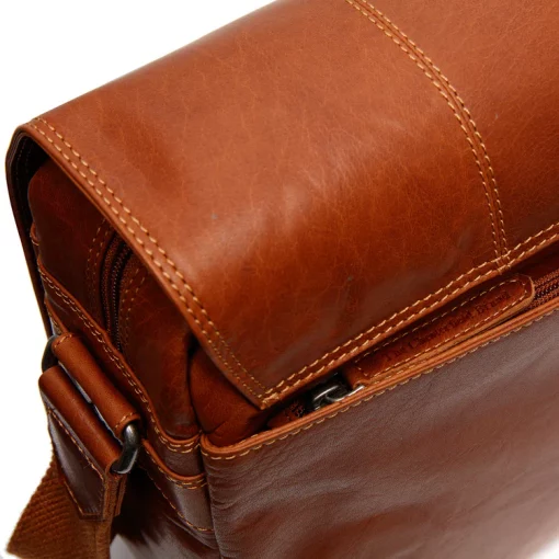 Leder Laptoptasche Cognac Tampa – Bild 5