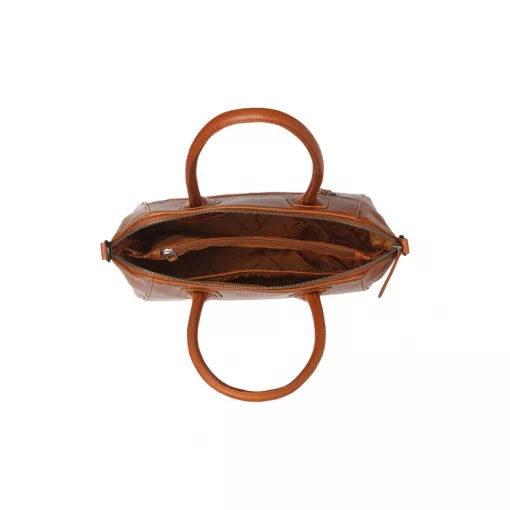 Leder Umhängetasche Marsala Cognac – Bild 4