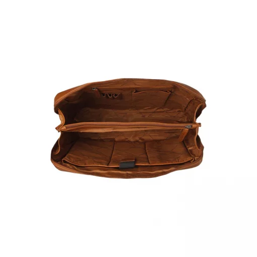 Ledertasche für Laptops Cognac Levanto – Bild 9