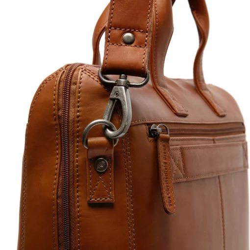 Ledertasche für Laptops Cognac Levanto – Bild 8
