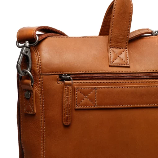 Ledertasche für Laptops Cognac Levanto – Bild 7