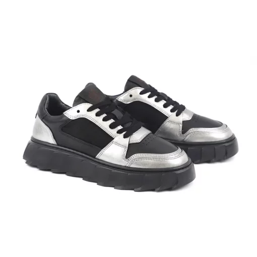 Apple of Eden Sneaker London silver black – Bild 3