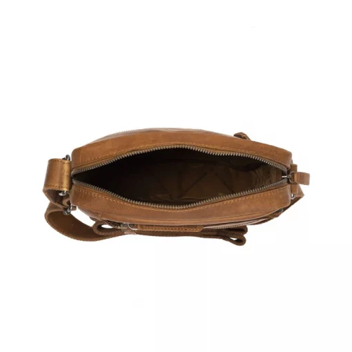 Leder Umhängetasche Cognac Dessau – Bild 4