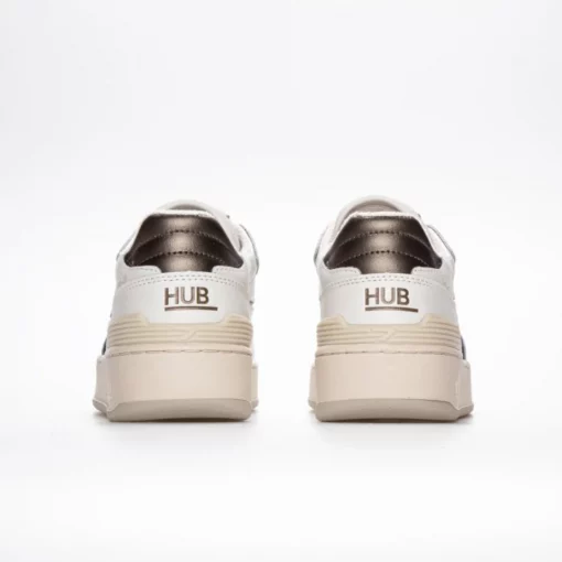 HUB Sneaker Smash Grau-Weiß/Antik Bronze – Bild 3