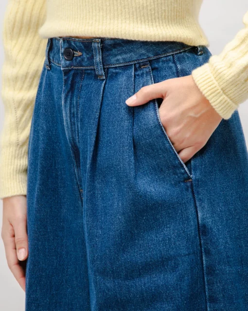 Brava Fabrics Wide Leg Denim Pleated – Bild 5