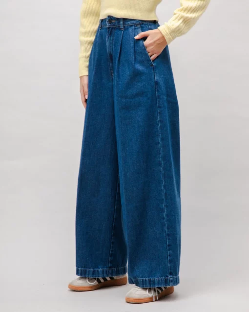 Brava Fabrics Wide Leg Denim Pleated – Bild 3