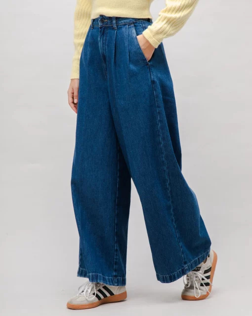 Brava Fabrics Wide Leg Denim Pleated – Bild 2