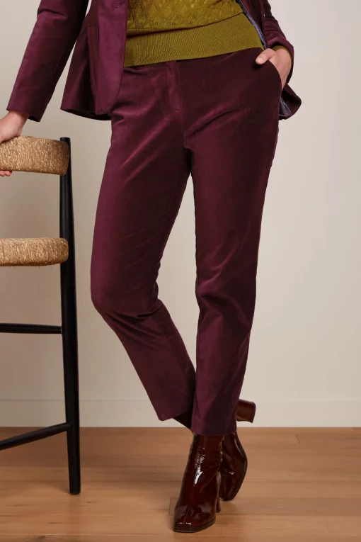 King Louie Ann Pants Uni Fargo Cabernet Red