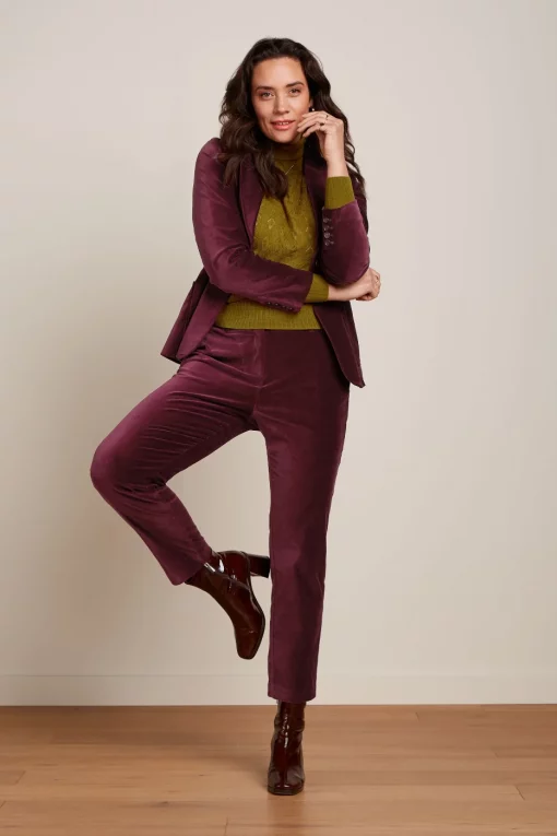 King Louie Ann Pants Uni Fargo Cabernet Red – Bild 2