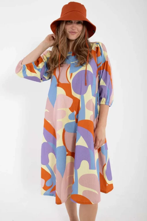 Danefae Daniris Seersucker Dress Pastel Yellow TROPS