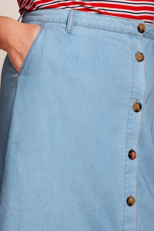 King Louie Marie Skirt Festa Light Denim Blue Tint – Bild 3