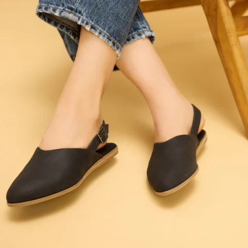 Toms Slingback Pantoletten Jade schwarz – Bild 3