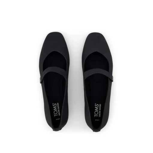 Toms Square Toe Mary Janes Bianca flat black