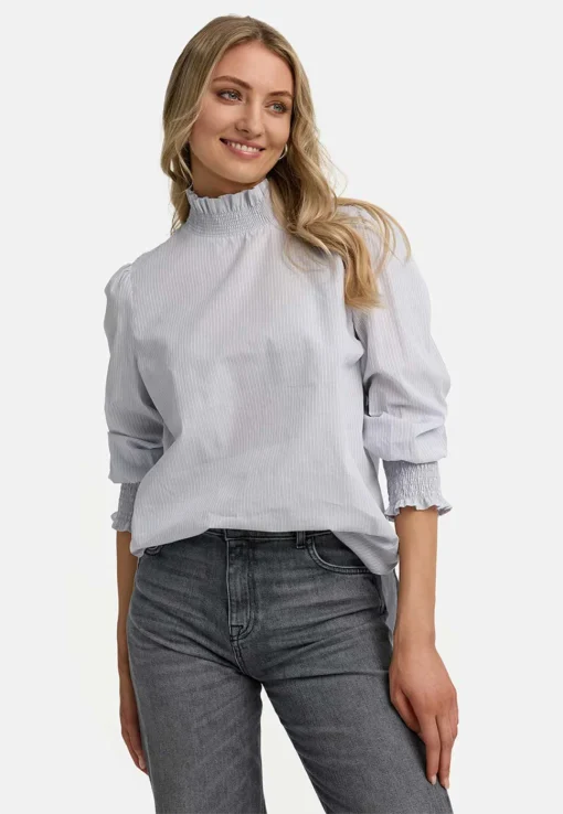 CATNOIR Bluse aus Baumwolle mit Stehkragen – Bild 2