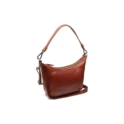 Chesterfield Leder Umhängetasche Cognac Moneva