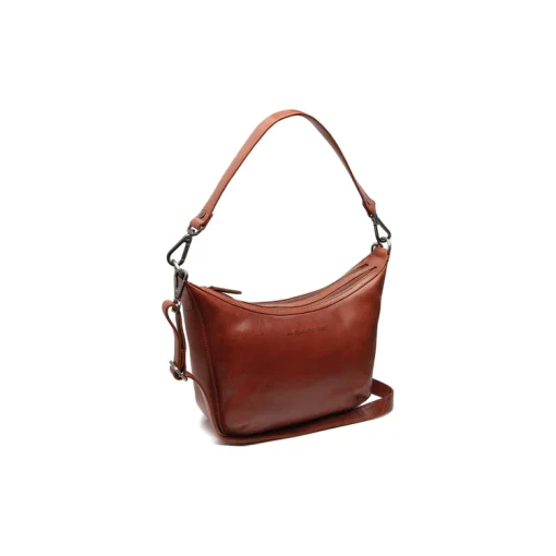 Chesterfield Leder Umhängetasche Cognac Moneva