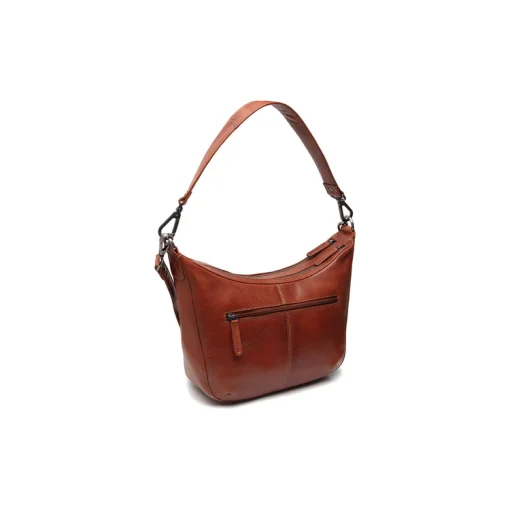 Chesterfield Leder Umhängetasche Cognac Moneva