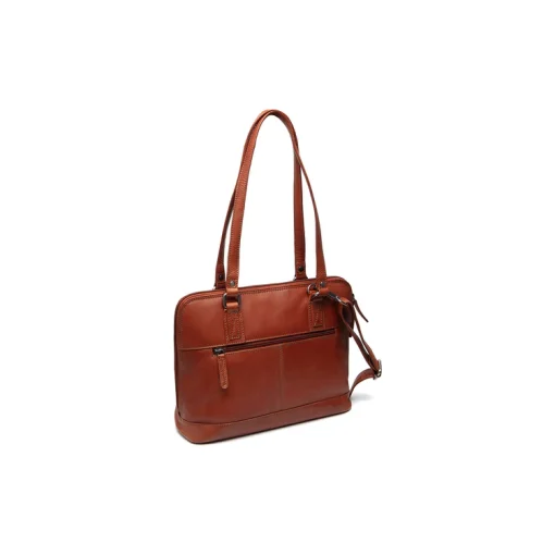 Chesterfield Leder Umhängetasche Cognac Viamonte