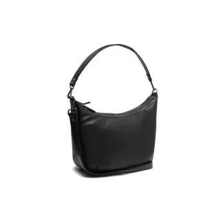 Chesterfield Leder Umhängetasche Schwarz Moneva