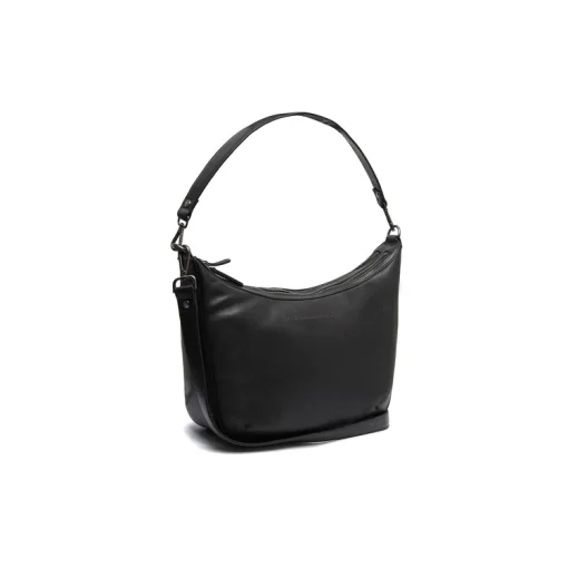 Chesterfield Leder Umhängetasche Schwarz Moneva