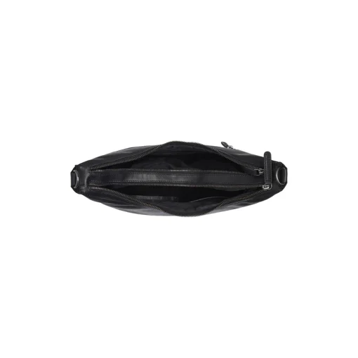 Chesterfield Leder Umhängetasche Schwarz Moneva