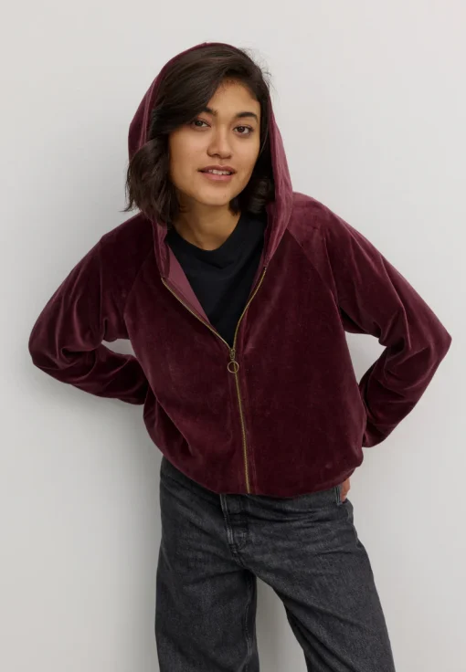 recolution Nicki Sweatjacke Heliconia dark plum – Bild 5