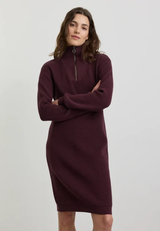 recolution Strickkleid Stellera dark plum – Bild 2