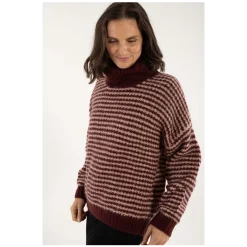 Danefae Danecaring Alpaca Rollneck Sweater Merlot Powder