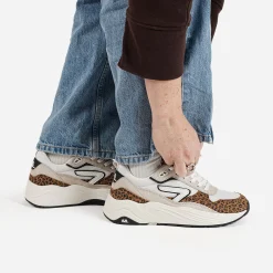 Alternative view of HUB Sneaker GLIDE Off-white Leopard