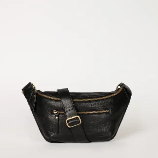 O My Bag Drew Bum Bag black soft grain leather
