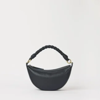 O My Bag Leo Mini black soft grain leather
