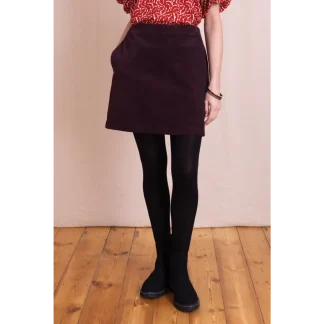 nomads Chunky Cord Mini Skirt burgundy